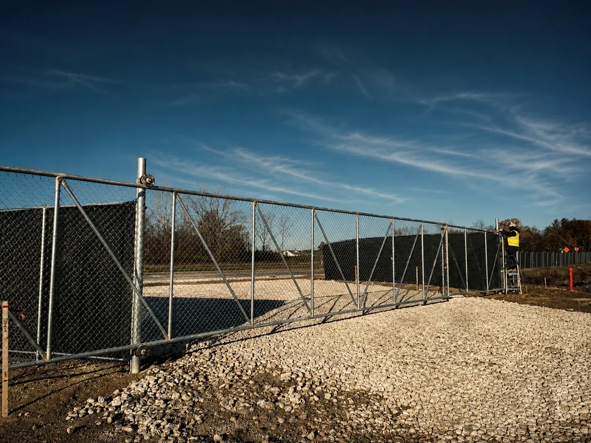 Construction fencing project — Midway Rent-A-Fence